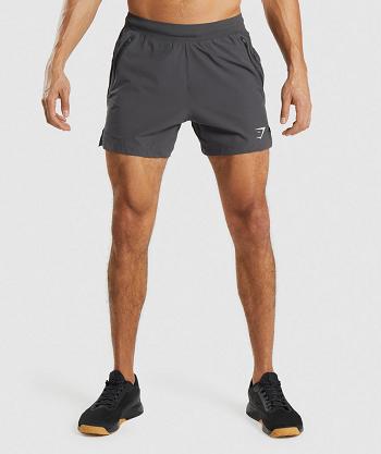 Gymshark Apex 5" Perform Shorts Herr Svarta Grå | SE 3486HAP